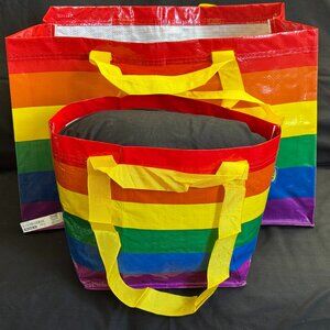 IKEA STORSTOMMA Rainbow Pride Reusable Bags • LGBTQIA+ Set (Small & Large)
